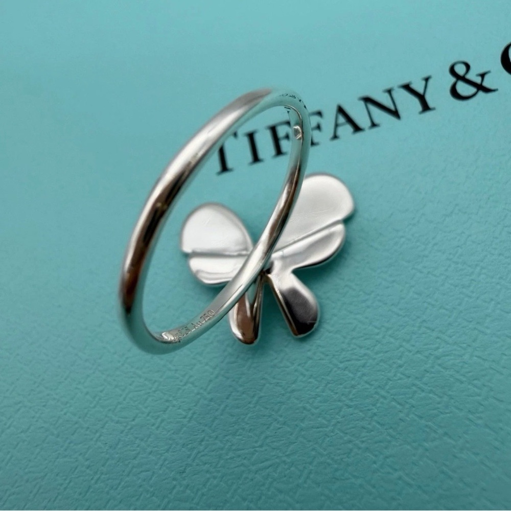 Tiffany & Co new size 8 love bug collection butterfly ring - Picture 6 of 10